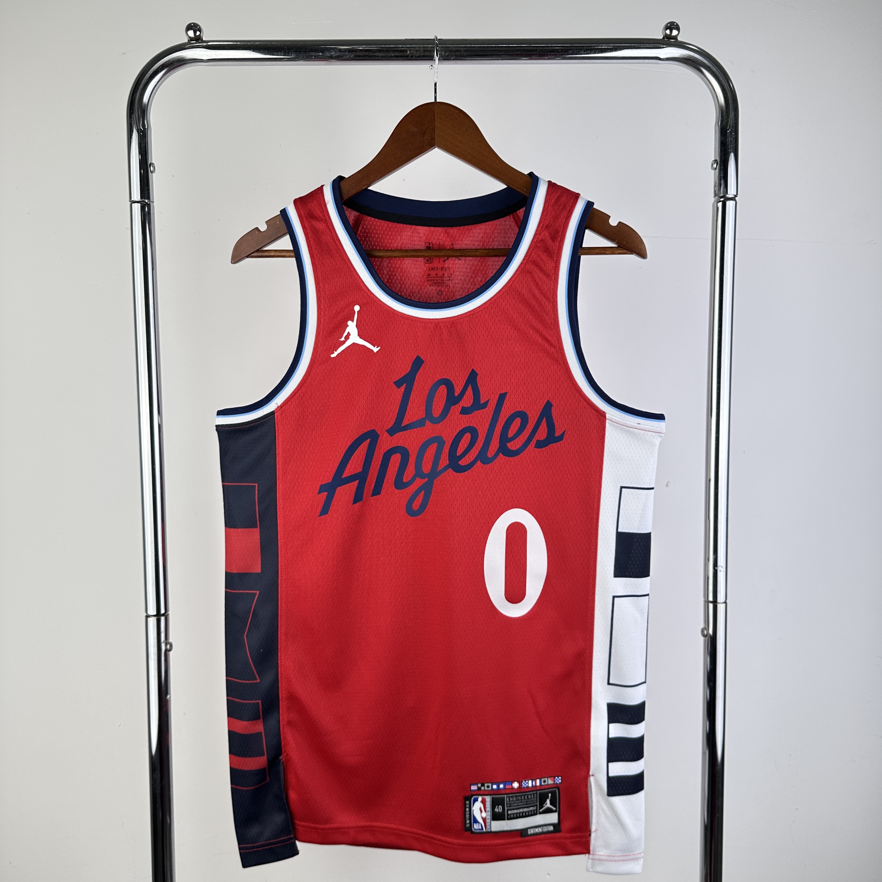 Men Los Angeles Clippers #0 Westbrook Red Season 2024 NBA Jersey->->NBA Jersey